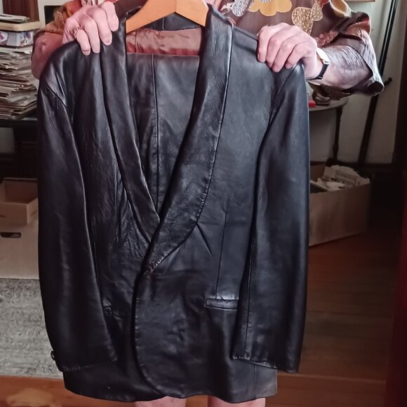 Vintage Custom-Made Leather Suit Set